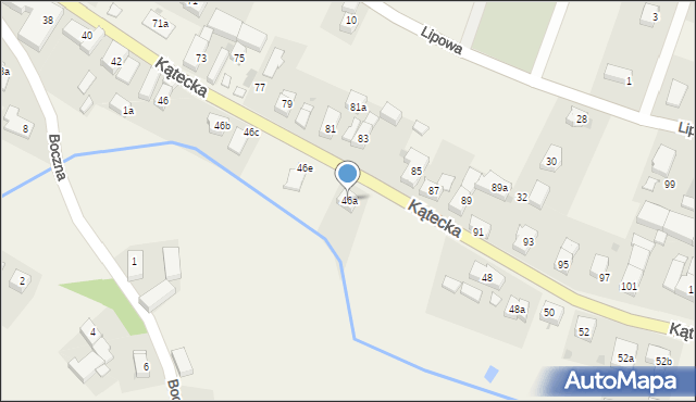 Gniechowice, Kątecka, 46a, mapa Gniechowice