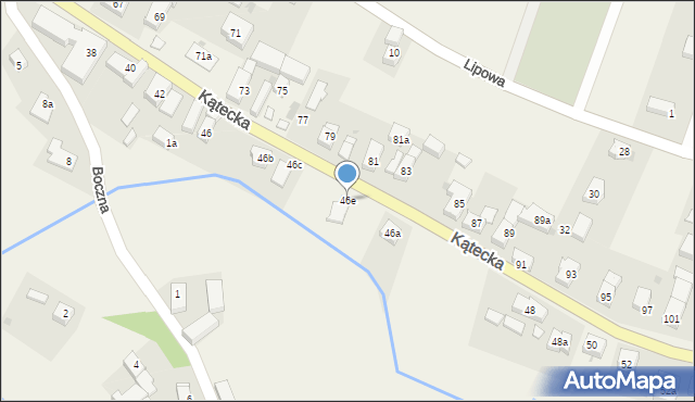 Gniechowice, Kątecka, 46e, mapa Gniechowice