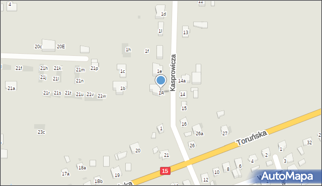 Gniewkowo, Kasprowicza Jana, 1A, mapa Gniewkowo