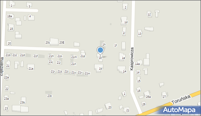 Gniewkowo, Kasprowicza Jana, 1c, mapa Gniewkowo