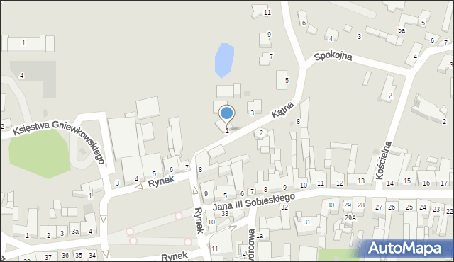 Gniewkowo, Kątna, 1, mapa Gniewkowo