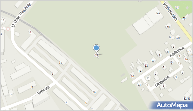 Gniezno, Kadłubka Wincentego, bp., 18, mapa Gniezna
