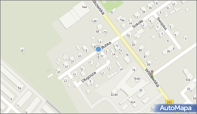 Gniezno, Kadłubka Wincentego, bp., 5, mapa Gniezna