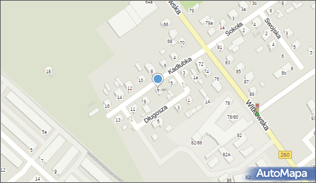 Gniezno, Kadłubka Wincentego, bp., 7, mapa Gniezna