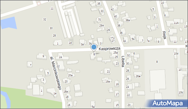 Gniezno, Kasprowicza Jana, 4, mapa Gniezna