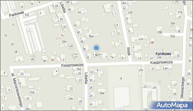 Gniezno, Kasprowicza Jana, 5b, mapa Gniezna