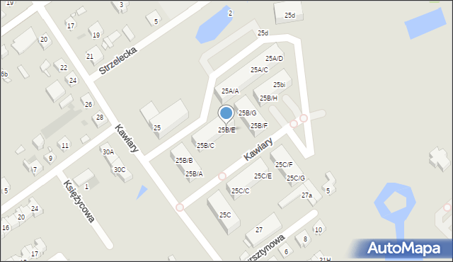 Gniezno, Kawiary, 25B/E, mapa Gniezna