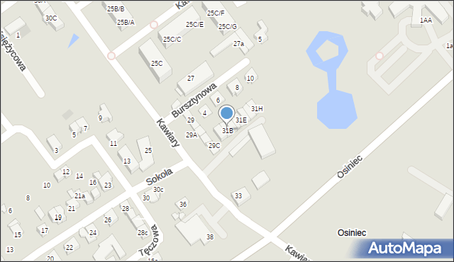 Gniezno, Kawiary, 31B, mapa Gniezna