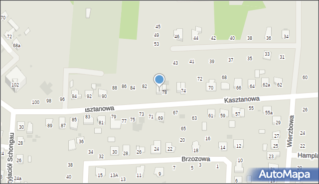 Gogolin, Kasztanowa, 80, mapa Gogolin