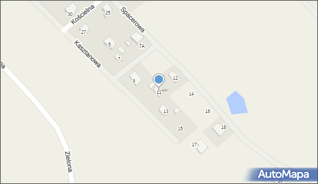 Gołubie, Kasztanowa, 11, mapa Gołubie