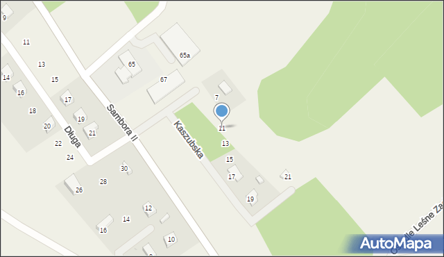 Gołubie, Kaszubska, 11, mapa Gołubie