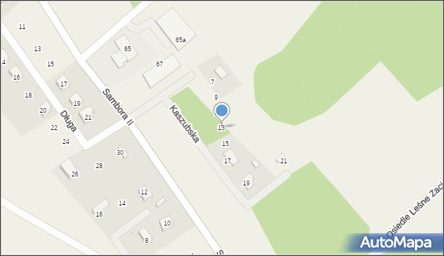 Gołubie, Kaszubska, 13, mapa Gołubie