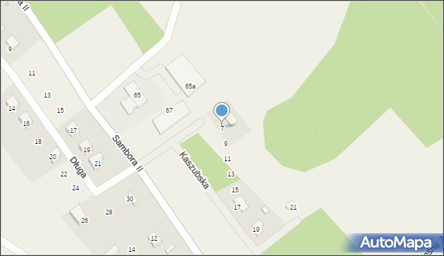 Gołubie, Kaszubska, 7, mapa Gołubie