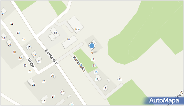 Gołubie, Kaszubska, 9, mapa Gołubie