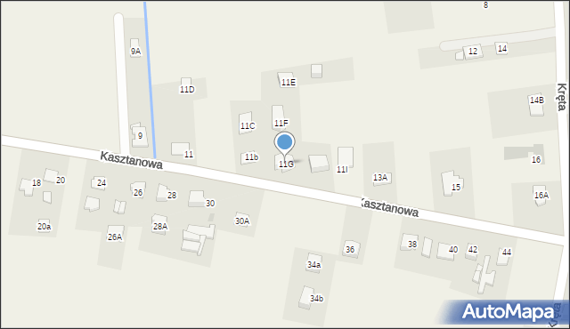 Góra, Kasztanowa, 11G, mapa Góra