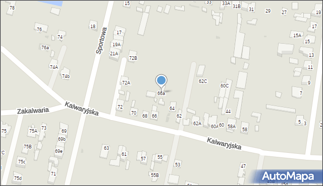 Góra Kalwaria, Kalwaryjska, 66a, mapa Góra Kalwaria