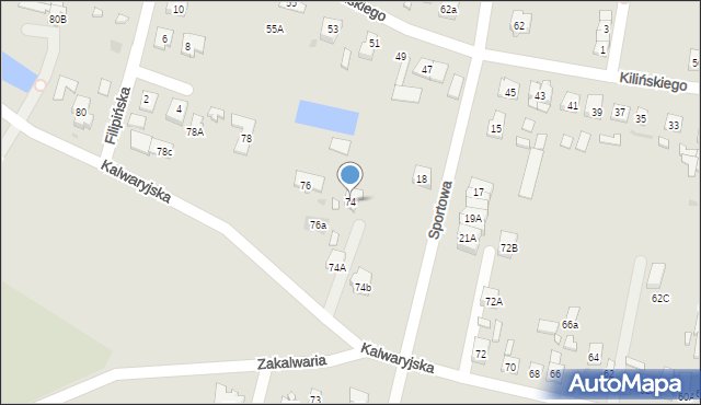Góra Kalwaria, Kalwaryjska, 74, mapa Góra Kalwaria