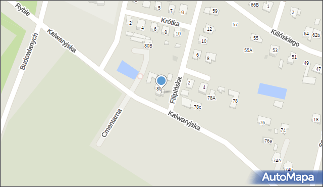 Góra Kalwaria, Kalwaryjska, 80A, mapa Góra Kalwaria