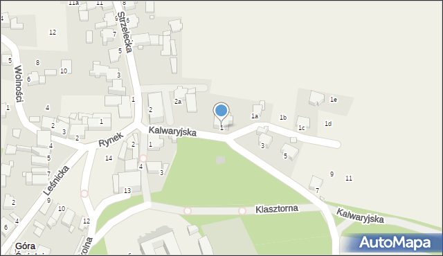 Góra Świętej Anny, Kalwaryjska, 1, mapa Góra Świętej Anny