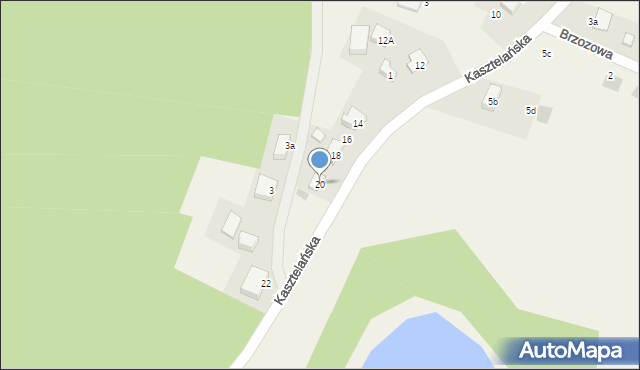 Goręczyno, Kasztelańska, 20, mapa Goręczyno