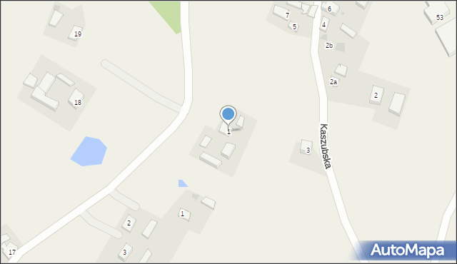 Goręczyno, Kaszubska, 1, mapa Goręczyno