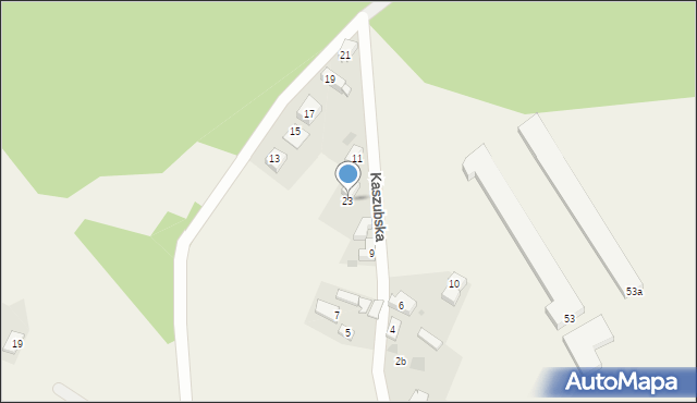 Goręczyno, Kaszubska, 23, mapa Goręczyno
