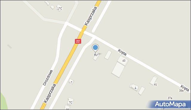 Gorzów Wielkopolski, Kasprzaka Marcina, 6U, mapa Gorzów Wielkopolski