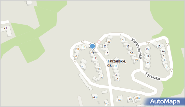Gorzów Wielkopolski, Kasztelańska, 13, mapa Gorzów Wielkopolski