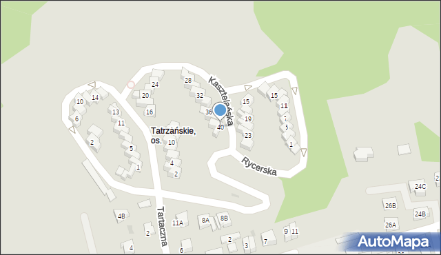 Gorzów Wielkopolski, Kasztelańska, 40, mapa Gorzów Wielkopolski