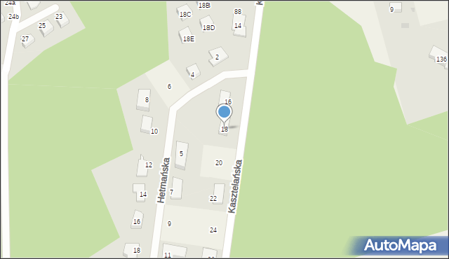 Gościcino, Kasztelańska, 18, mapa Gościcino