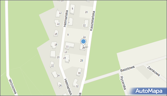 Gościcino, Kasztelańska, 26, mapa Gościcino