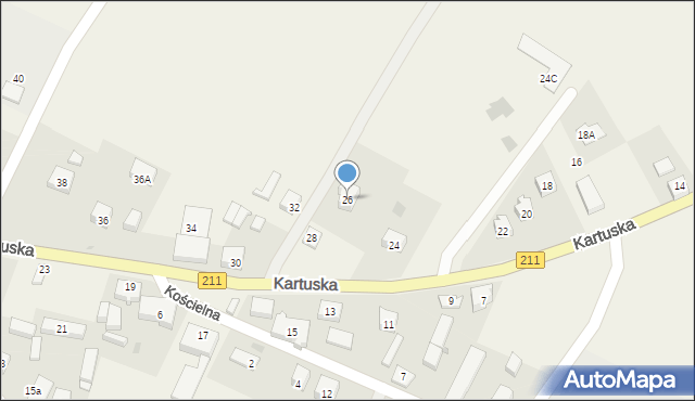 Gowidlino, Kartuska, 26, mapa Gowidlino