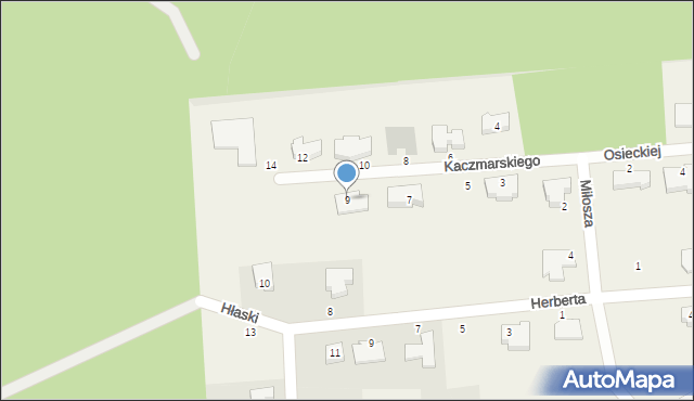 Gowino, Kaczmarskiego Jacka, 9, mapa Gowino