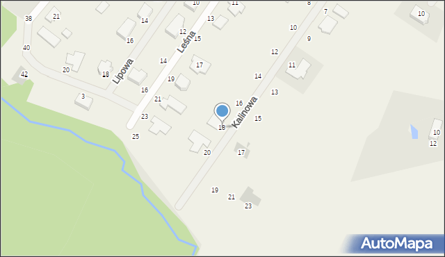 Grabno, Kalinowa, 18, mapa Grabno