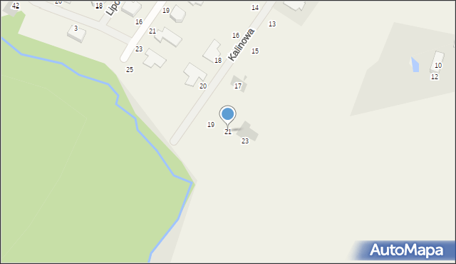 Grabno, Kalinowa, 21, mapa Grabno