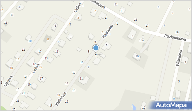 Grabno, Kalinowa, 7, mapa Grabno