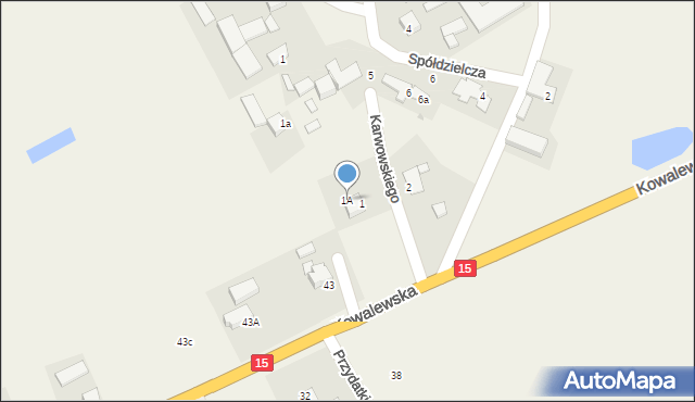 Grębocin, Karwowskiego Ottona, 1A, mapa Grębocin