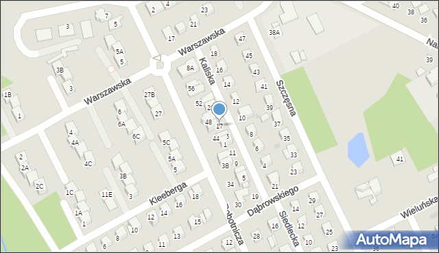 Grodzisk Mazowiecki, Kaliska, 17, mapa Grodzisk Mazowiecki