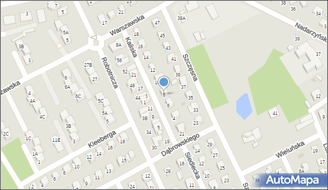 Grodzisk Mazowiecki, Kaliska, 8, mapa Grodzisk Mazowiecki