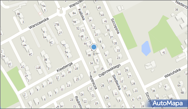 Grodzisk Mazowiecki, Kaliska, 9, mapa Grodzisk Mazowiecki