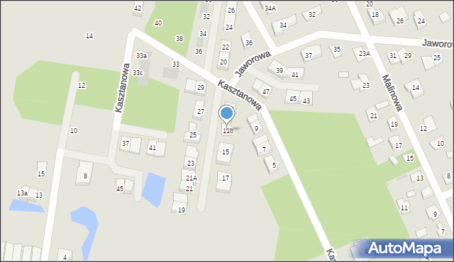 Grodzisk Mazowiecki, Kasztanowa, 13, mapa Grodzisk Mazowiecki