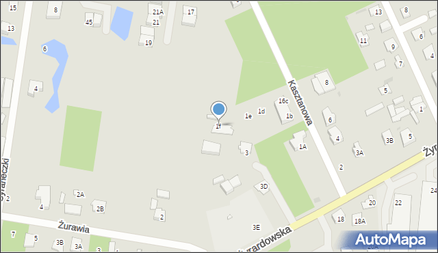 Grodzisk Mazowiecki, Kasztanowa, 1f, mapa Grodzisk Mazowiecki