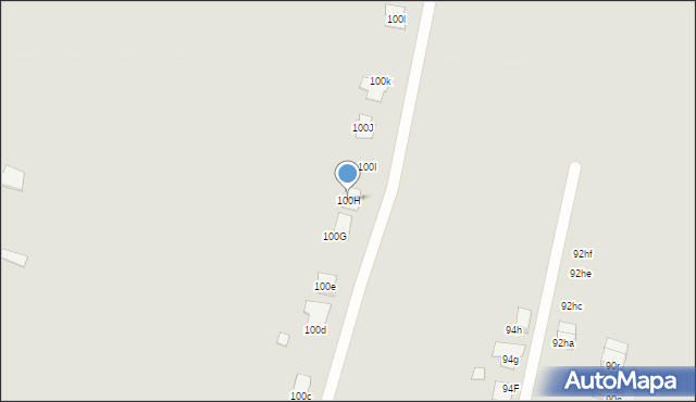 Grodzisk Wielkopolski, Kąkolewska, 100H, mapa Grodzisk Wielkopolski