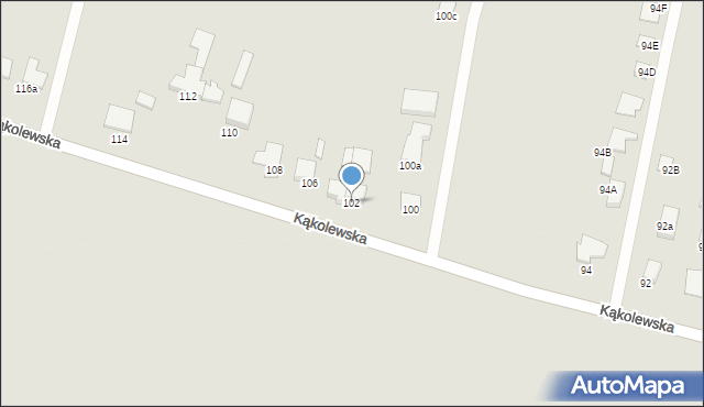 Grodzisk Wielkopolski, Kąkolewska, 102, mapa Grodzisk Wielkopolski