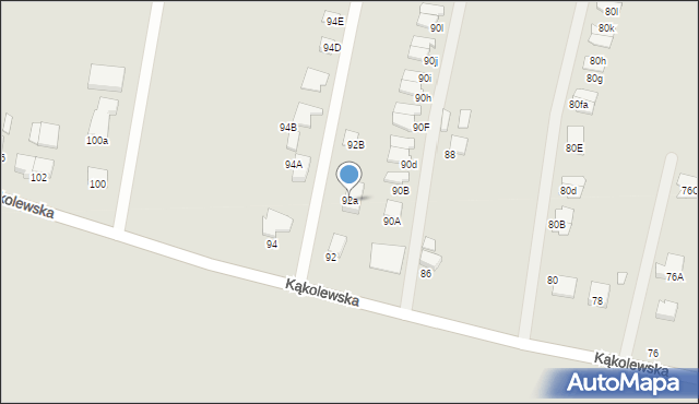 Grodzisk Wielkopolski, Kąkolewska, 92a, mapa Grodzisk Wielkopolski