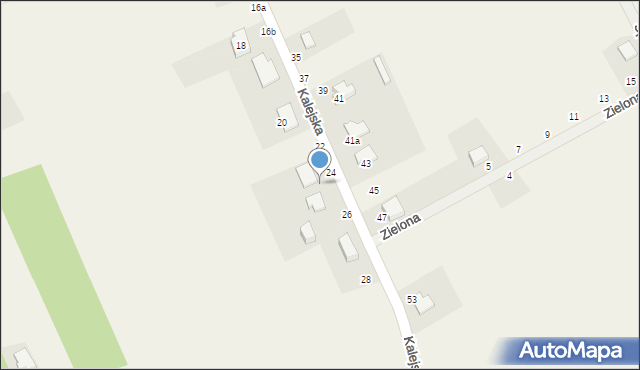 Grodzisko, Kalejska, 24a, mapa Grodzisko