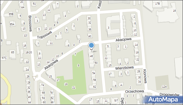 Grójec, Kasztanowa, 44, mapa Grójec