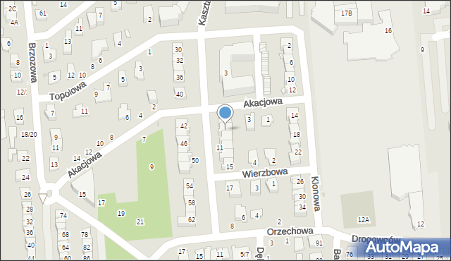 Grójec, Kasztanowa, 7, mapa Grójec