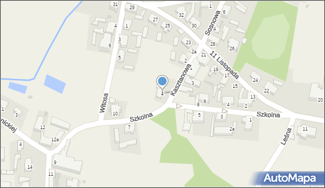 Gromadka, Kasztanowa, 4, mapa Gromadka