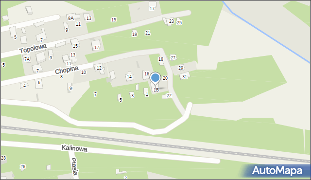 Groszowice, Kalinowa, 1B, mapa Groszowice